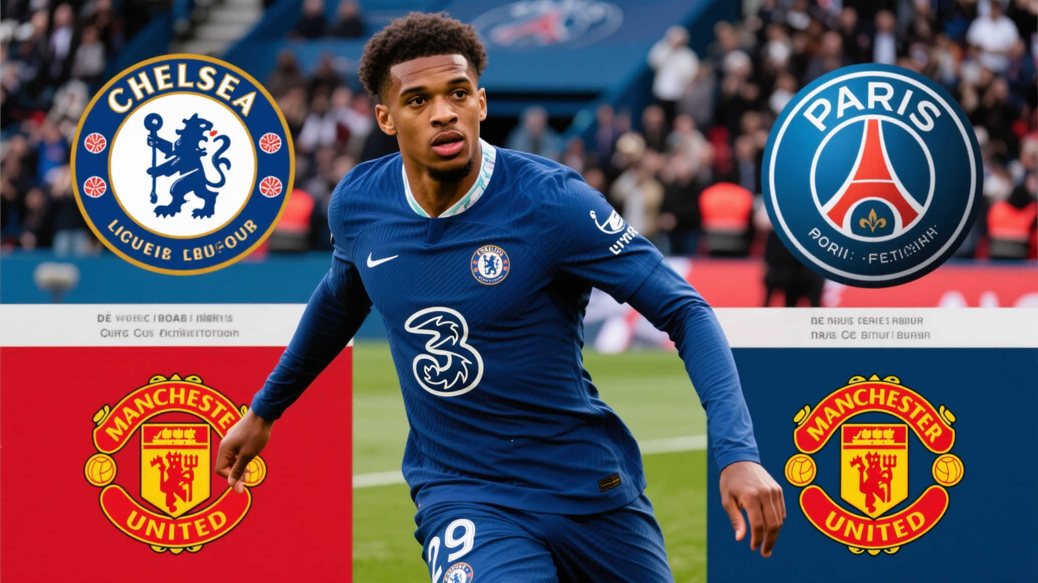 切尔西与巴黎圣日耳曼商讨穆阿尼转会，曼联加入竞争